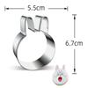 2Pcs Easter Series Stainless Steel Cookie Mould Set Rabbit DIY Baking Tool Cookie Rice Ball Cutting Die