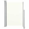 VidaXL Auvent Latéral Rétractable de Patio 100x300 cm Blanc Cassé Brise-vent 45185