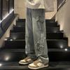 Pantaloni de blugi largi de înaltă calitate pentru bărbați - Trendy Toamnă/Iarnă Casual cu Croială Largă.