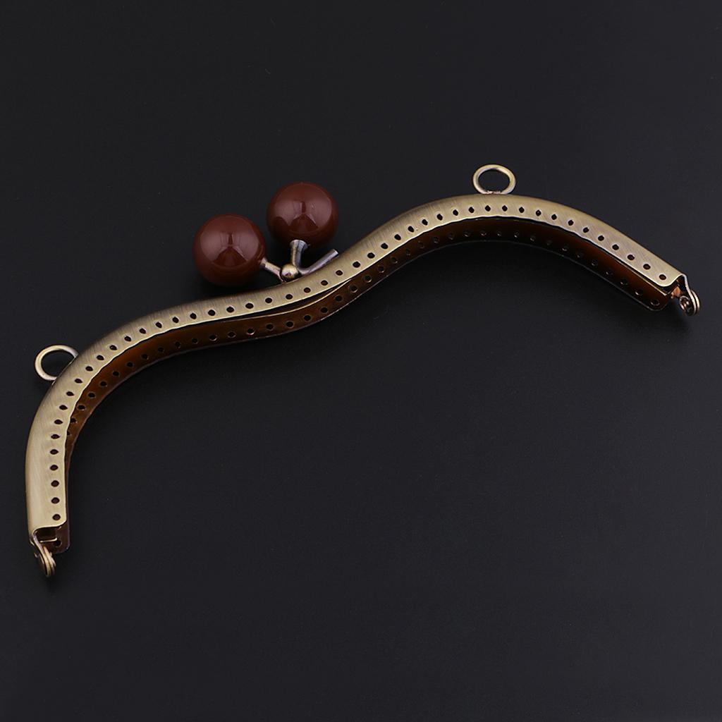 Sewing Craft Metal Purse Frame Iron Bamboo Handle Kiss Clasp Lock for Handmade Bag and DIY Purse Supplies