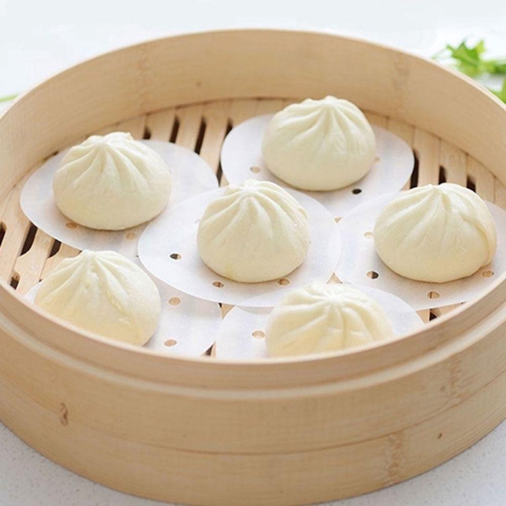 100Pcs Round Steamer Paper Disposable Bread Bakery Paper New Buns Pad Paper Kitchen Cooking Tools