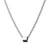 Trendy Titanium Steel Square Necklace for Men & Women - High-End Niche Hoodie Accessory Chain