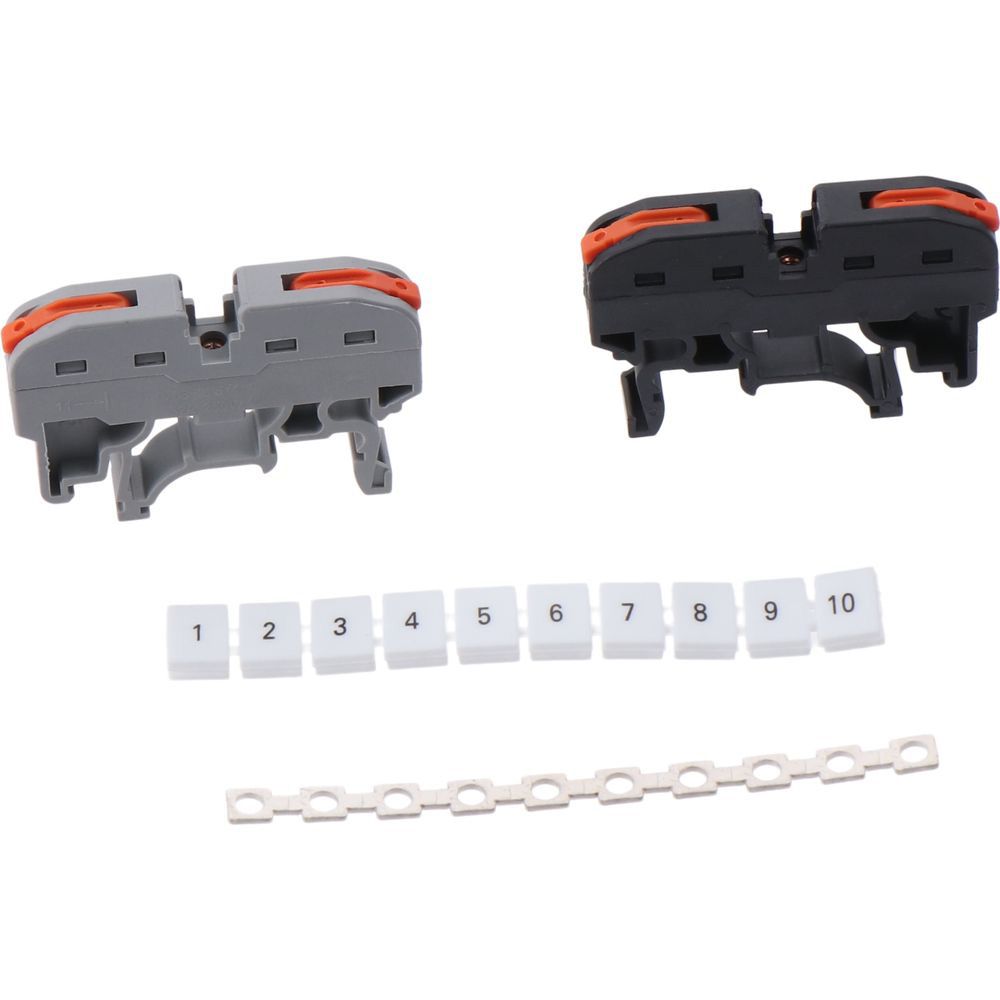 20PCS Compact DIN Rail Terminal Blocks Kit Universal 32A 400V Digital Identification Wire Wiring Connector Circuit Inline