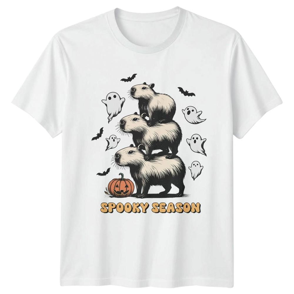 Spooky Season TShirt Spooky Capybara Halloween Gift For Him And Her S