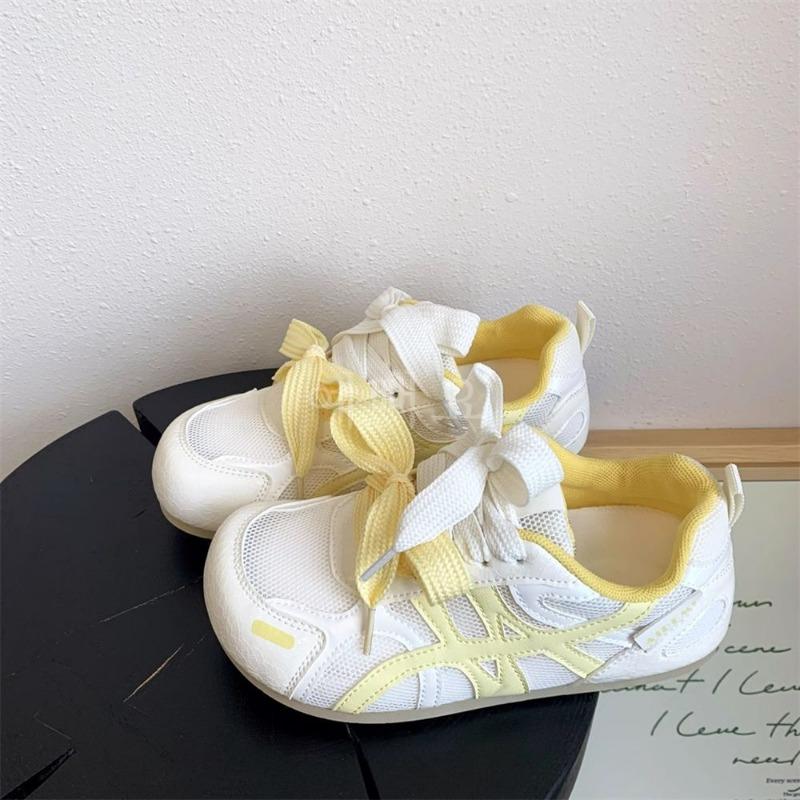 

Спортивный стиль повседневные универсальные маленькие белые туфли детские летние новые сетчатые дышащие уродливо милые туфли с большой головой 40