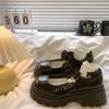 Long standing is not tired Lolita cute little leather shoes summer elastic thick heel Mary Jane shoes