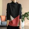 Sweater Women Autumn Winter Thickened Warm Knitted Stretchy Long Sleeve Oversized Top High-neck sweater