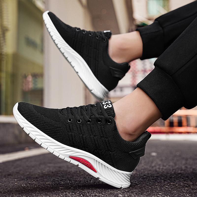 Sneakers Men Elevator Shoes Height  Man Mesh Tall Fashion Sports Plus Size 37-46