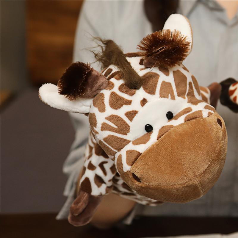 Cute Animal Hand Puppet Toy Gloves Open Mouth Can Move Dinosaur Lion Wolf Doll Tiger Children'S Gift