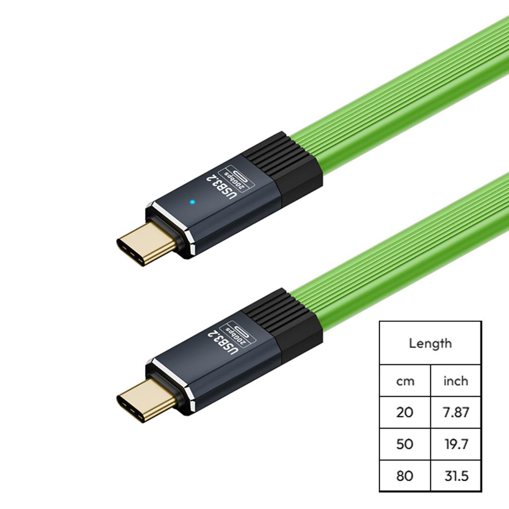 Cablu Flexibil Moale de Încărcare USB 3.2 Tip C Viteză Rapidă Transfer de Date 20Gbps OTG Suport 8K60hz pentru Laptopuri și Telefoane