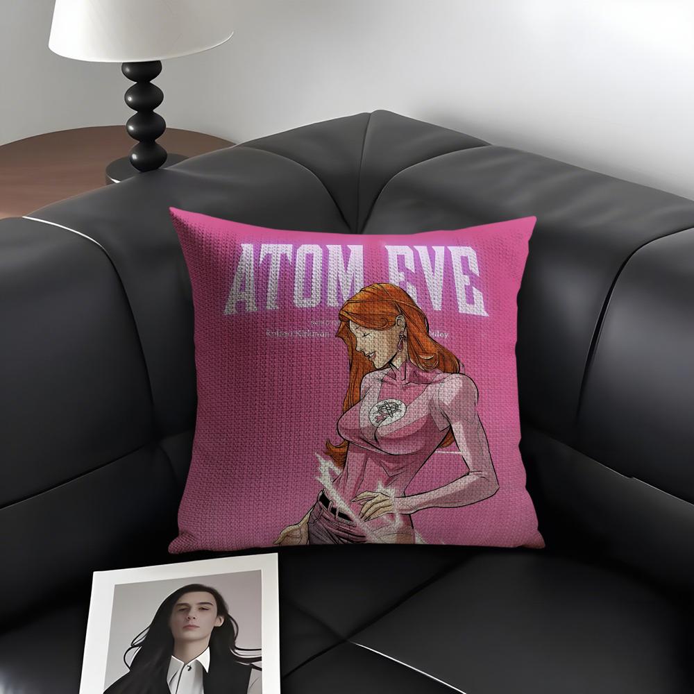 

IInvincible FunnyY Cartoon Cushion Cover Natural Linen Organic Fabric DoubleSided Printing Sofa Home Decor Gift Pillow Case 30x30cm