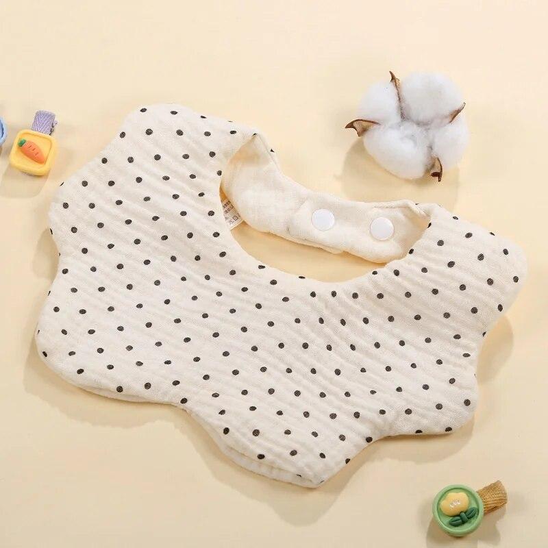 Cotton Baby Saliva Towel With Gauze, Six Layers For Newborns, Waterproof Bib Cartoon, Absorbent And Stain Resistant Bib