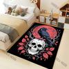 1PC Raven Moon Branches Leaves Carpet for Living Room Bedroom Sofa Home Decor Rus Non-slip Floor Mat Luxury Gift