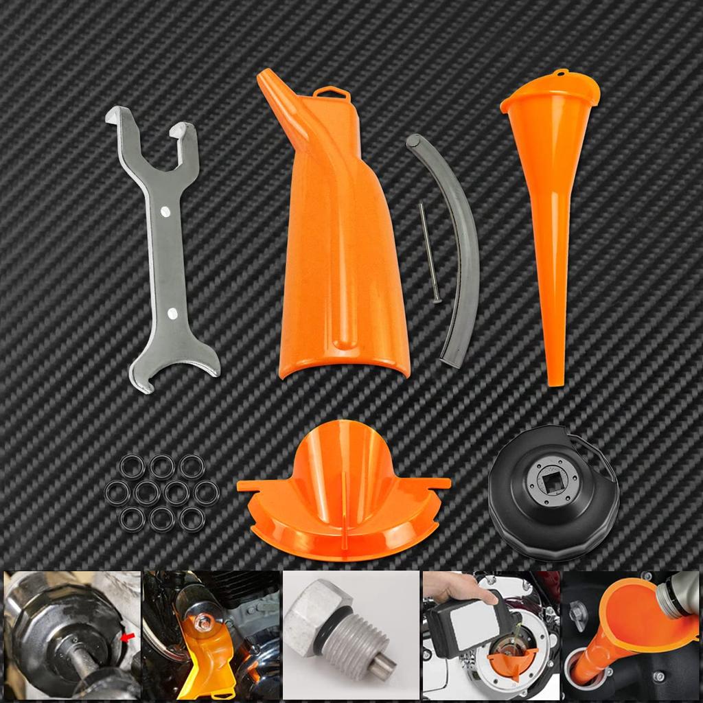 HDBUBALUS Replacement Funnel Funnel Filter Wrench O Ring Spanner for Harley Touring Softail Dyna