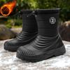Autumn And Winter Outdoor Men'S Snow Boots Waterproof Non-Slip Warm Cotton Shoes Large Size Fleece-Lined Thickened Hiking Boots Snow Boots