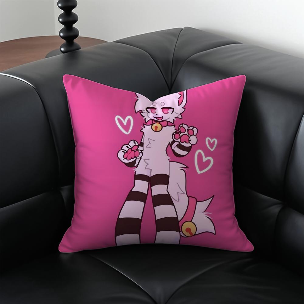 Boykisser Cute Cartoon Beautiful Cat Boykisser Cushion Cover Pillow Case Antidustmite Invisible zipper silky plush cushion