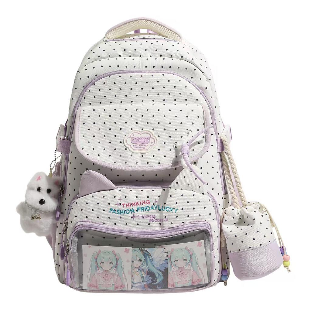 Schoolbag New Large Capacity Campus Backpack Stars Cute Small Fresh Versatile School Bag Travel Commuter Backpack