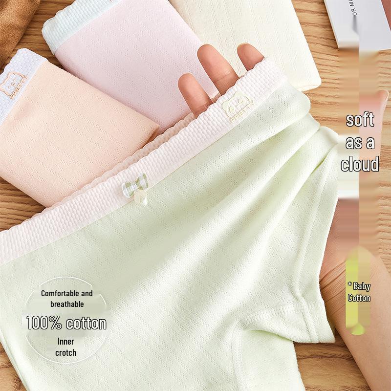 Girls' Antibacterial Cotton Boxer Briefs for Kids, Ages 7-14