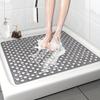 Velká protiskluzová sprchová podložka, design s kulatými otvory s drenážními otvory a silnými přísavkami pro lepší přilnavost a pohodlí, bezpečnostní podložka do koupelny