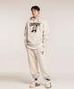 CREAM SODA LAB Camping Small Logo Training Jogger Pants Oatmeal