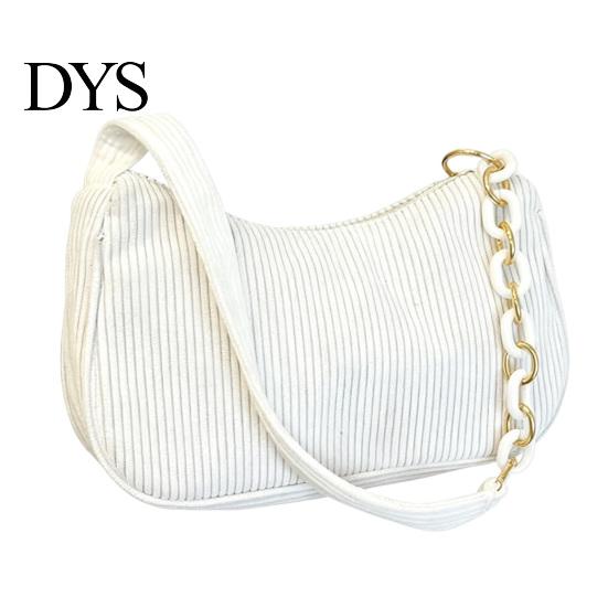 Corduroy Top Handle Bag Women Shoulder Stylish Crescent Handbag Simple Armpit for Shopping Commuting Dating Casual Underarm