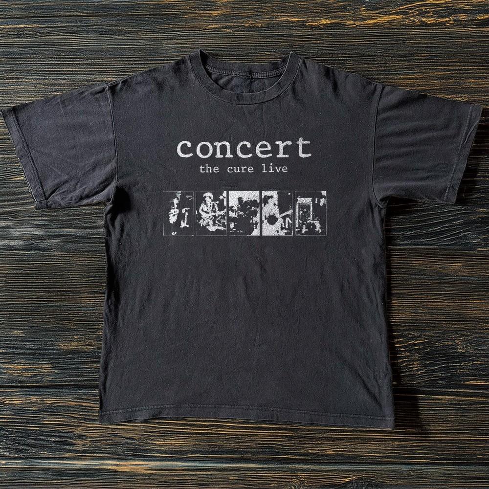 The Cure Live Tour Retro Unisex TShirt Size S5XL Black Cotton Tshirt M