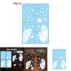 Christmas Snowflake Static Cling Glass Sticker With Santa And Snowman For Window Decor