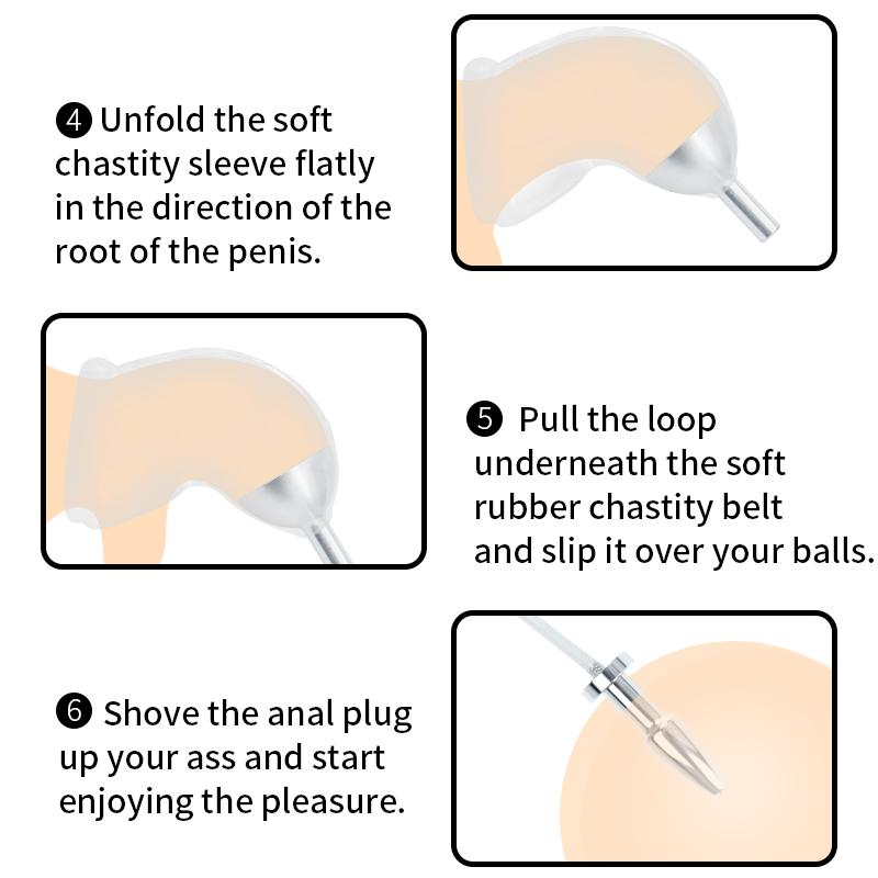 Enema Cleaning Anal Plug Penis Bondage Set Male Masturbator Adult Sex Toy Penis Cage Slave Gay BDSM Chastity Cock Ring