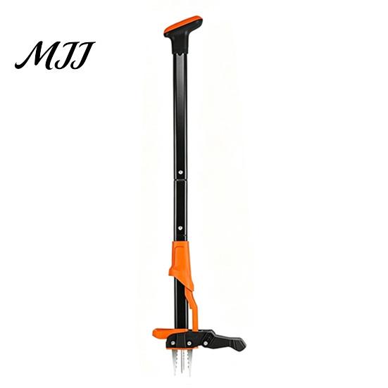 Easy Eject Weeding Tool Stand Up Weed Puller, Long Handle 4-Claw Tool, Easy-Eject Mechanism, Standing Weeder Hand for Garden Lawn, Remove