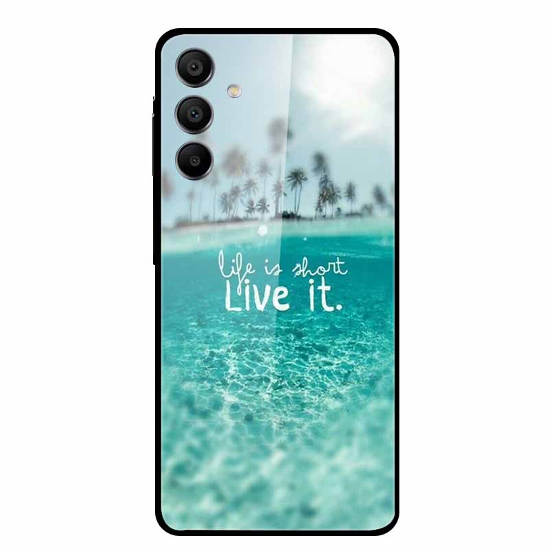 For Samsung Galaxy A16 5G Tempered Glass Case Back Cover Hard Phone Cases for SamsungA16 6.7" Fundas Fashion Protector New Coque