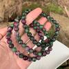 7 .5Mm Natural Stone Epidote Wrist Bracelet Genuine Round Beads Crystalline Woman Man Gemstone Jewelry Bracelets On HandFashion Bracelets