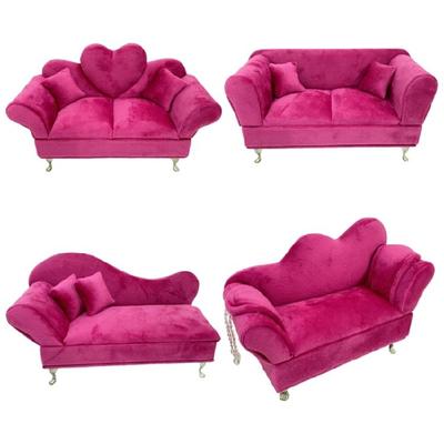 Boîte à Bijoux Décorative Style Canapé Flanelle Support à Bijoux Rose Contenant à Bijoux Pour Colliers Bagues Boucles d'Oreilles