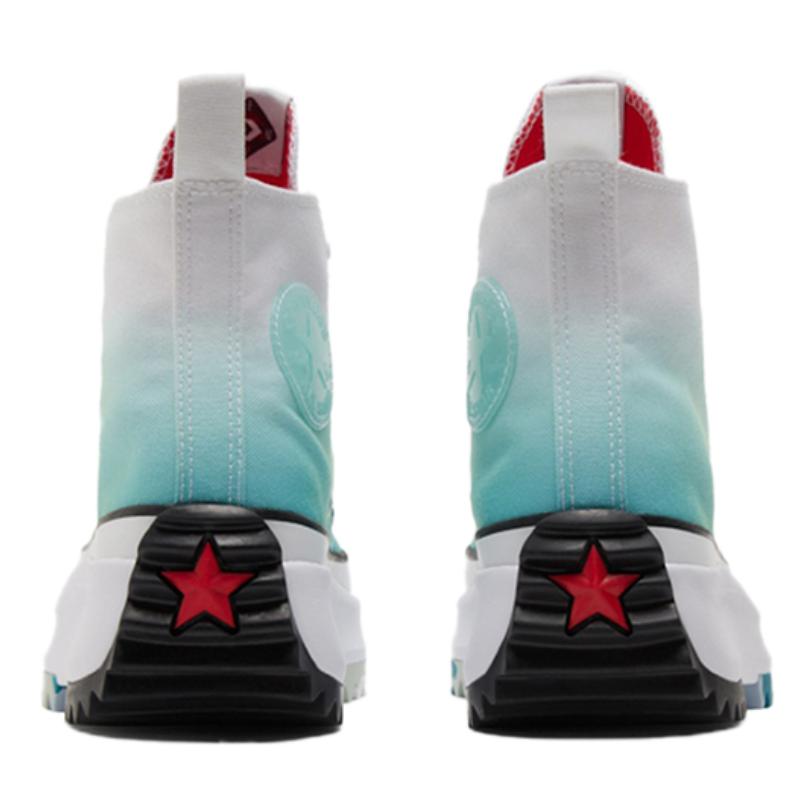 Converse Run Star Hike New Year's Water Tiger Series Water Ripple Design High Top Canvas Shoes Unisex White and Blue
