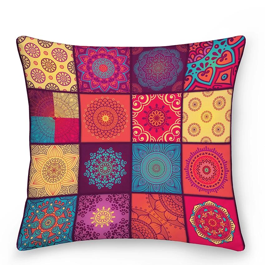 Mandala Pillowcase Decor Sofa Bed  Decorative Car Cushion Cover Boho Style