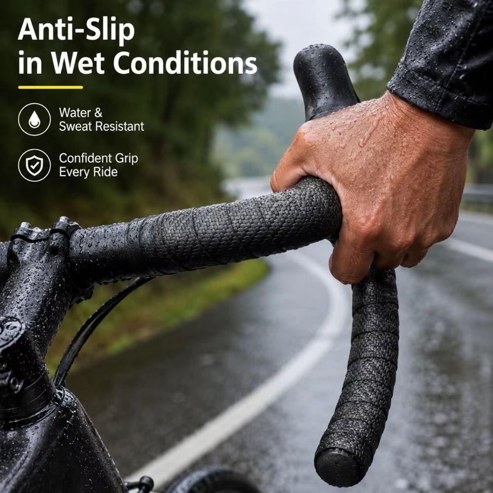 Sweat-absorbing Handlebar Band Carbon Fiber Bicycle Handle Grips Bicycle Bar Tape Outdoor Sports
