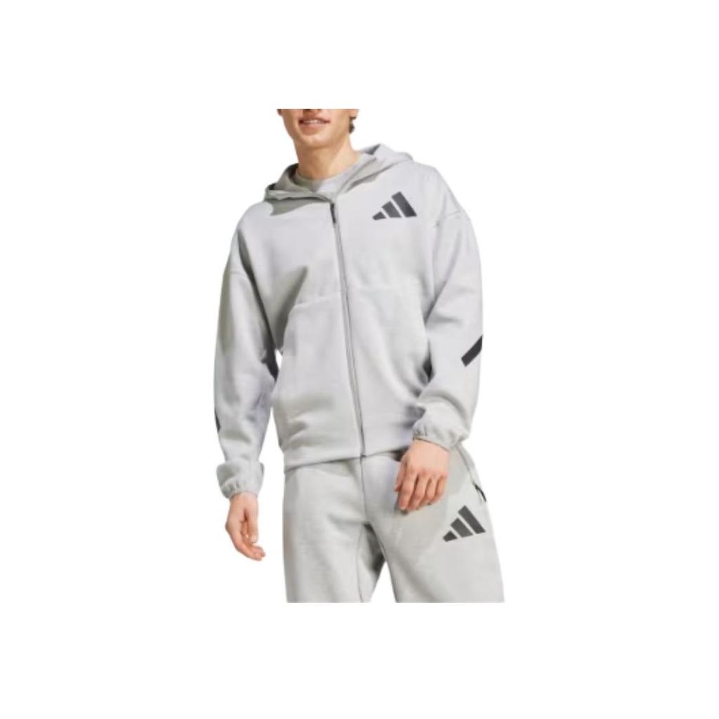 Adidas Z.N.E. Full-Zip Hooded Track Jacket Men Jacket Medium-Gray JF2450