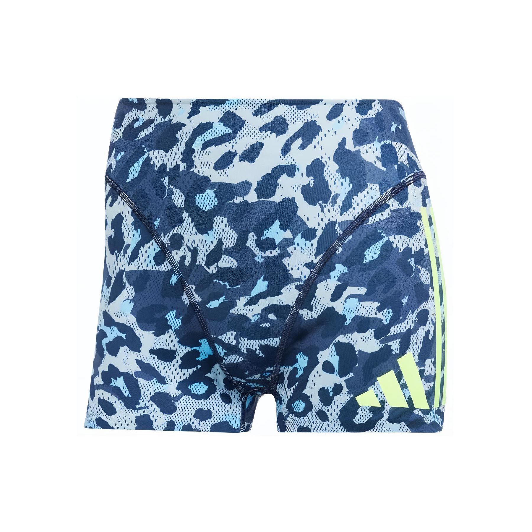 

Adidas Striped High-Waisted Elastic Waist Sports Shorts Women Shorts Blue IT5775 L