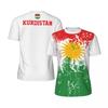 Kurdistan Flag National Emblem Graphic T-shirts Mens Football Jersey Fashion 3D Printed Sports Casual  Breathable Men's T-shirts