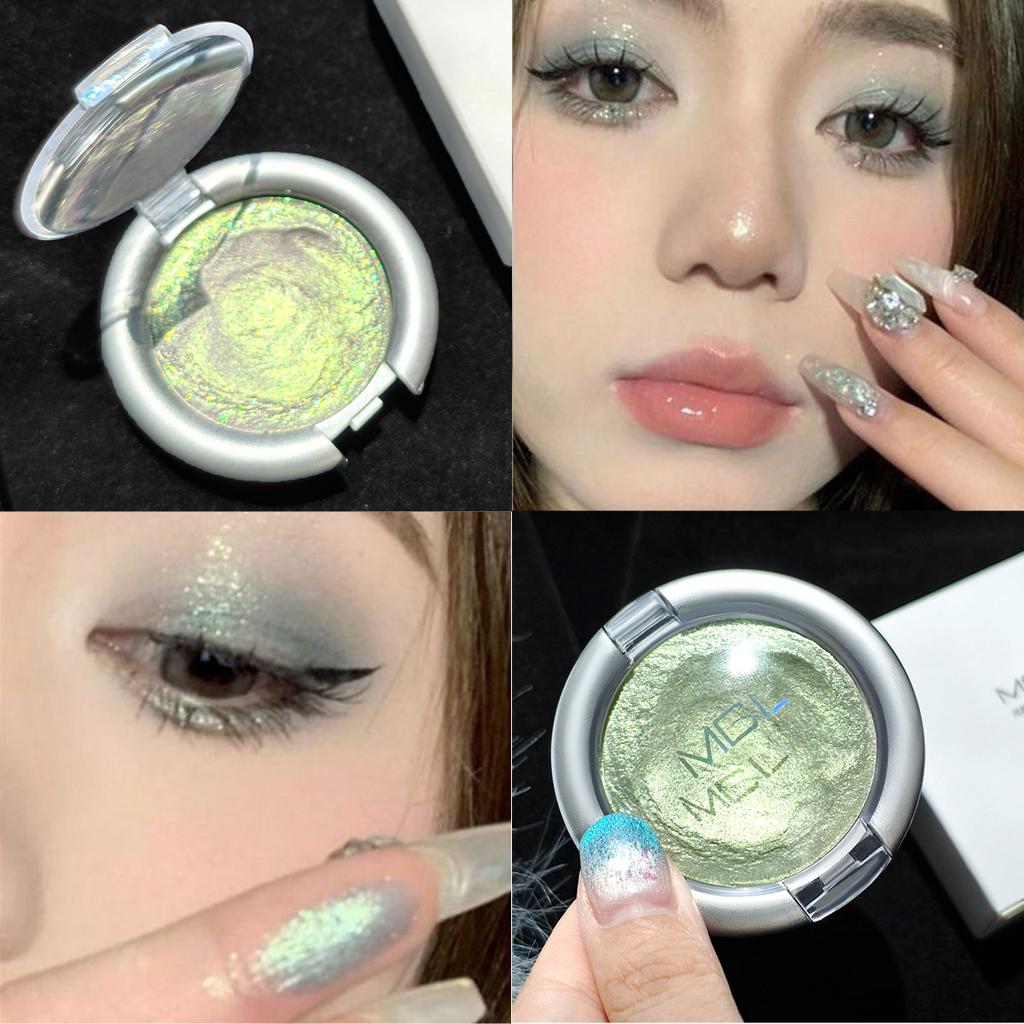 Spazio cowboy cosmico Evidenziatore Occhi Glitter Ombretto monocromatico Tavolozza Shimmer Satin Trucco Tavolozza Ombretto Kit evidenziazione