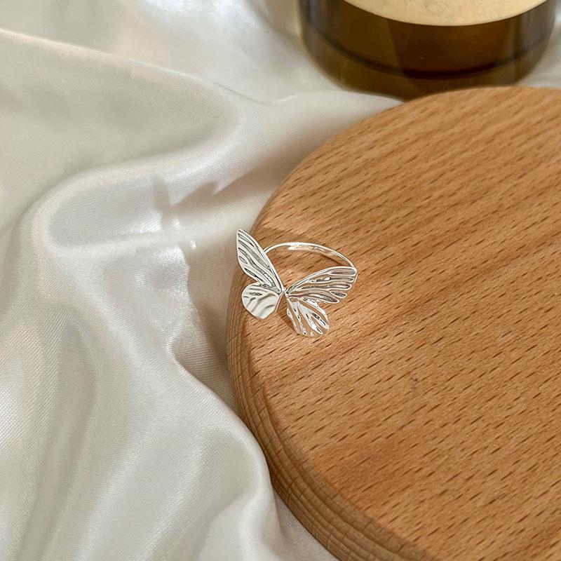 

925 Sterling Silver Engagement Butterfly Open Rings For Women Party Wedding Luxury Jewelry Accessories Jewellery Moneys 925 срібний