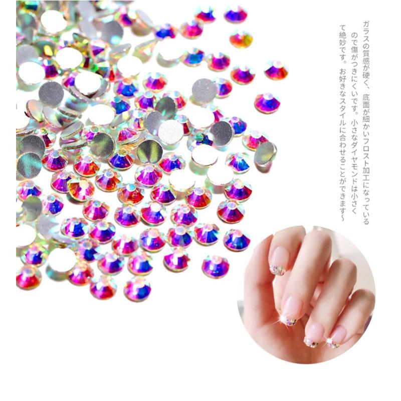 Mini Flatback for Rhinestones Crystals 3D Decorations Flat Back Stones Gems Set Nail Art Decoration