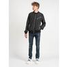 Transitional Jacket Les Hommes LKO102 250U | Lightweight Nylon Bomber Jacket with Multiple Zippers