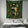 St.Patrick's Day Wall Tapestry Aesthetic Wall Hanging Printed Fabric Blanket Decorative Tapestries for Bedroom Living Room Home Decor