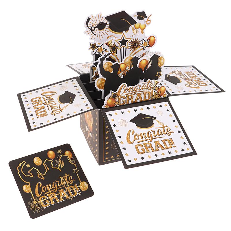 

Открытка на выпускной Выпускная открытка Всплывающая открытка Выпускные открытки из средней школы 3D всплывающая поздравительная открытка Подарочная открытка на выпускной