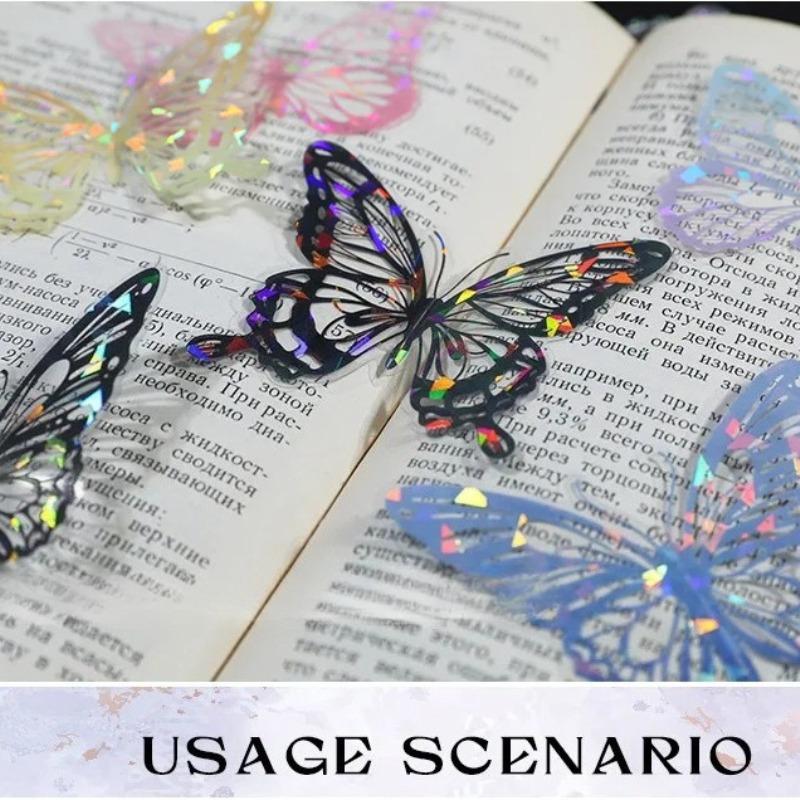 20 Pieces of Vintage Hollowed Out Lace Decorative Paper Shell Light and Shadow Butterfly Themed Handmade Account DIY Materials