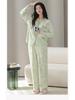 2025 New Pure Cotton Women's Pajama Set: Long Sleeve Cartoon Design for Spring & Autumn