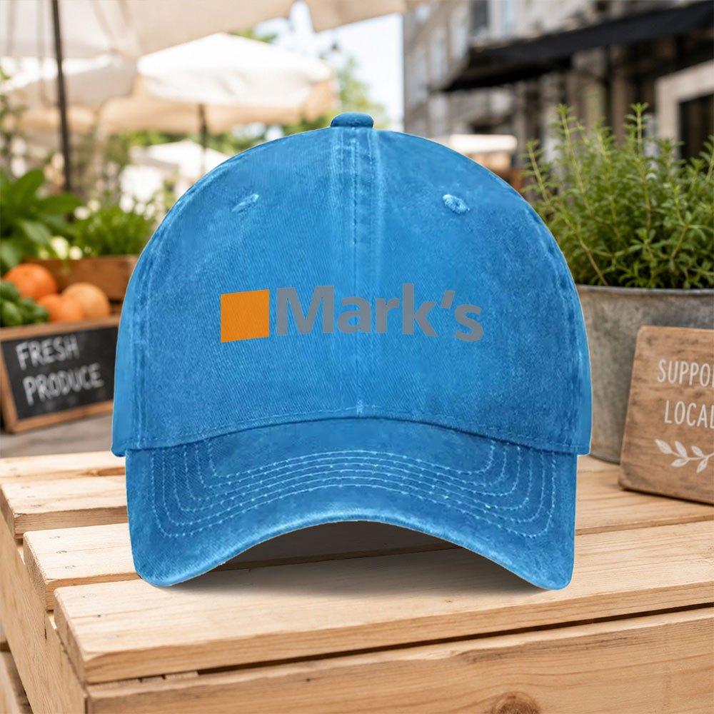 New Marks Washed Baseball Cap Unisex Casual Wear Hat Couples Travel Accessory Style Easy Fashion Dad Hat Outdoor Fitness L