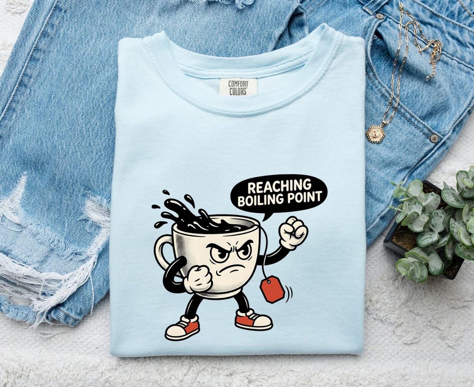 Coffee Cup Figure Shirt Coffee Satire Gift Women Sketch Tee Mug T-Shirt Coffee Fan Coffee Cup Tshirt Sarcasm Graphic Hand Drawn Teabag L