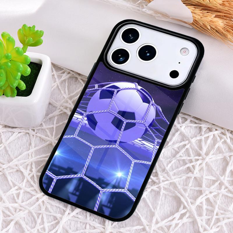 Football Soccer Ball print Phone Case for iPhone 17 Air 16 15 11 12 14 13 Pro Max Shockproof Cover