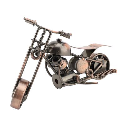 Handcrafted Motorcycle Model Iron Art Decorative Movable Wheel Motorcycle Ornament Desk Decor Gift